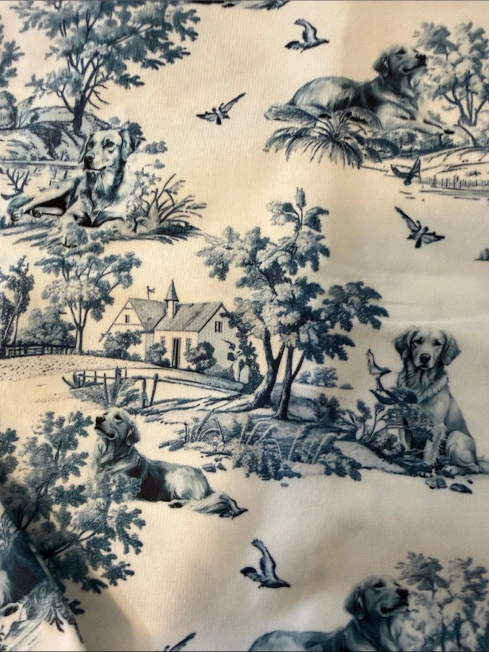 Set of Two Decorative Blue and White Toile Pillow Covers nwot